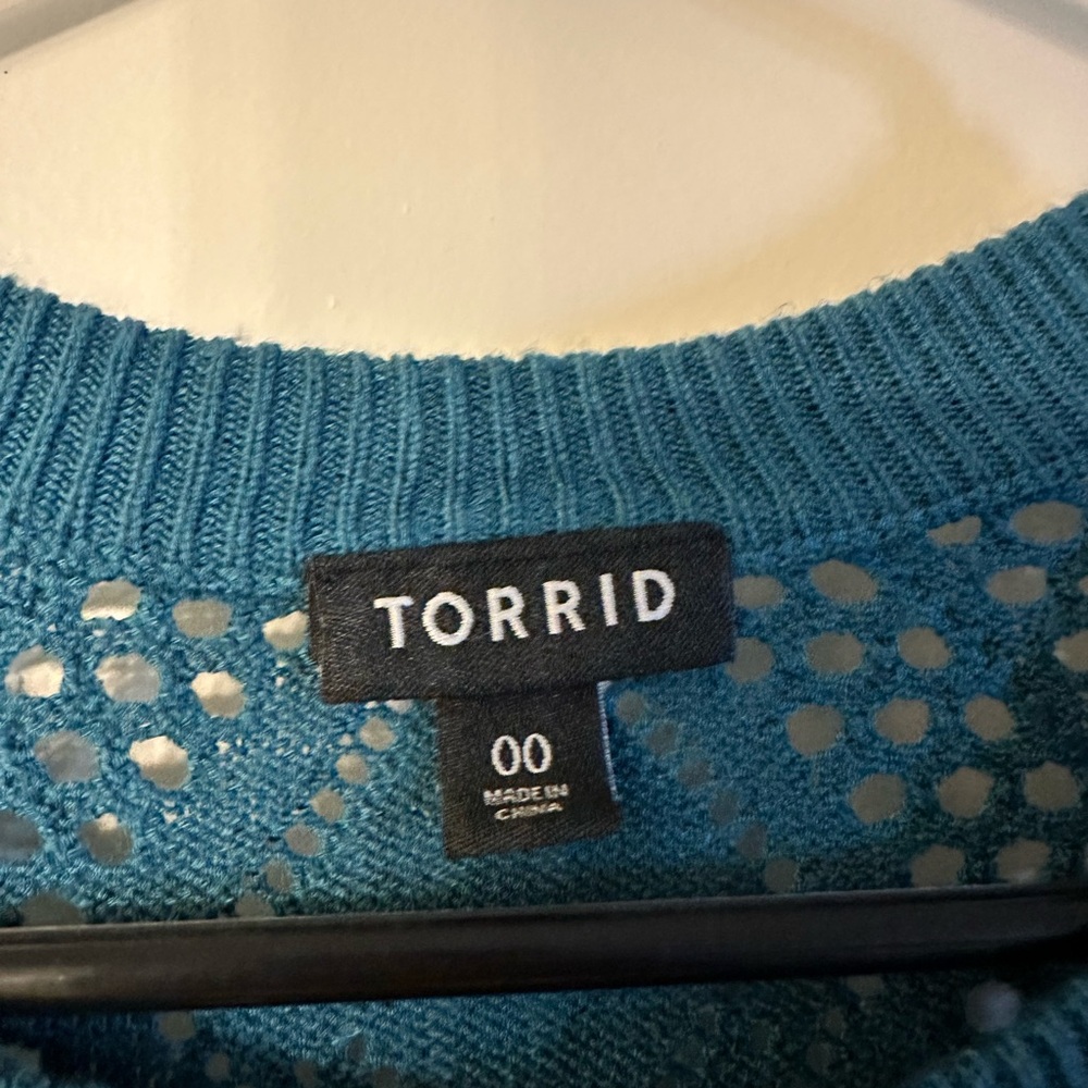 Torrid Blue Knit Top - Picture 2 of 3